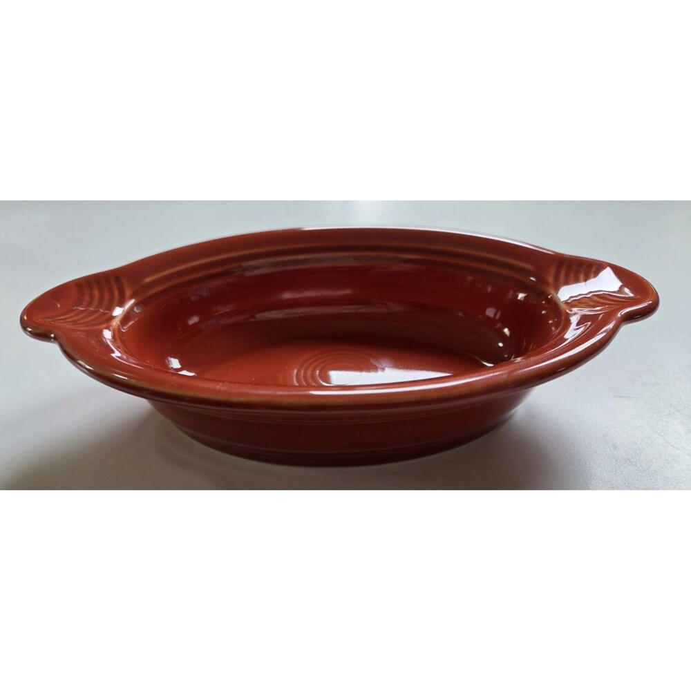 FIESTA OVAL vegetable BAKER SERVING BOWL paprika 9”